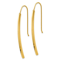 Load image into Gallery viewer, 14K Polished Dangle Bar Earrings
