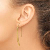 Load image into Gallery viewer, 14K Polished Dangle Bar Earrings
