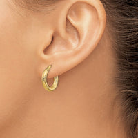 Load image into Gallery viewer, 14K 3x10 D/C Round Hoop Earrings
