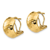 Load image into Gallery viewer, 14K Polished Hammered Omega Back Earrings
