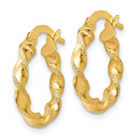 Load image into Gallery viewer, 14K Twisted Hoop Earrings

