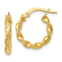 Load image into Gallery viewer, 14K Twisted Hoop Earrings
