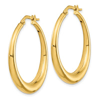 Load image into Gallery viewer, 14K Polished Fancy Hoop Earrings
