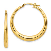 Load image into Gallery viewer, 14K Polished Fancy Hoop Earrings

