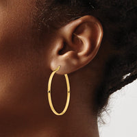 Load image into Gallery viewer, 14K 2mm Polished Hoop Earrings
