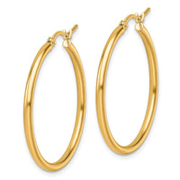 Load image into Gallery viewer, 14K 2x30mm Polished Hoop Earrings
