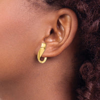 Load image into Gallery viewer, 14K 5mm High Polished Hoop Earrings
