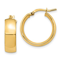 Load image into Gallery viewer, 14K 6mm High Polished Hoop Earrings
