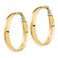 Load image into Gallery viewer, 14K 6mm High Polished Omega Back Hoop Earrings
