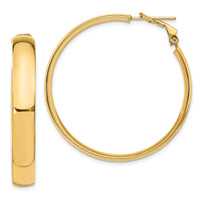 Load image into Gallery viewer, 14K 6mm High Polished Omega Back Hoop Earrings
