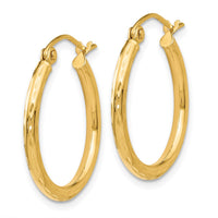 Load image into Gallery viewer, 14K D/C Hinged Hoop Earrings
