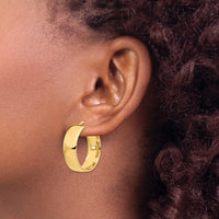 Load image into Gallery viewer, 14K 8mm High Polished Hoop Earrings
