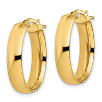Load image into Gallery viewer, 14K 6mm High Polished Oval Hoop Earrings
