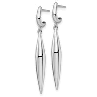 Load image into Gallery viewer, 14k White Gold Polished Dangle Earrings
