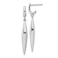 Load image into Gallery viewer, 14k White Gold Polished Dangle Earrings
