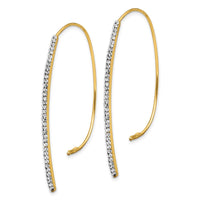 Load image into Gallery viewer, 14k Polished Crystal Threader Earrings
