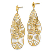 Load image into Gallery viewer, 14k Polished D/C Post Dangle Earrings
