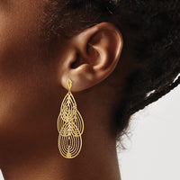 Load image into Gallery viewer, 14k Polished D/C Post Dangle Earrings
