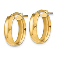Load image into Gallery viewer, 14k 5.75mm Polished Oval Hoop Earrings
