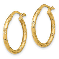 Load image into Gallery viewer, 14k 2mm Polished D/C Hoop Earrings
