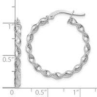 Load image into Gallery viewer, 14K White Gold Twisted Hoop Earrings
