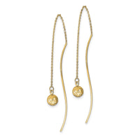 Load image into Gallery viewer, 14k Polished D/C Threader Earrings
