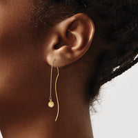 Load image into Gallery viewer, 14k Polished D/C Threader Earrings
