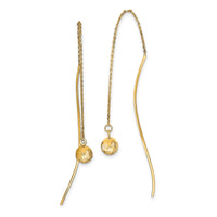 Load image into Gallery viewer, 14k Polished D/C Threader Earrings
