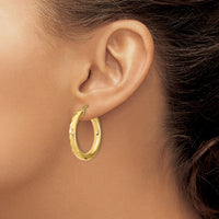 Load image into Gallery viewer, 14k Polished D/C Hoop Earrings
