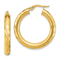 Load image into Gallery viewer, 14k Polished D/C Hoop Earrings

