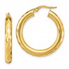 14k Polished D/C Hoop Earrings