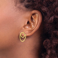 Load image into Gallery viewer, 14K D/C Post Dangle Earrings
