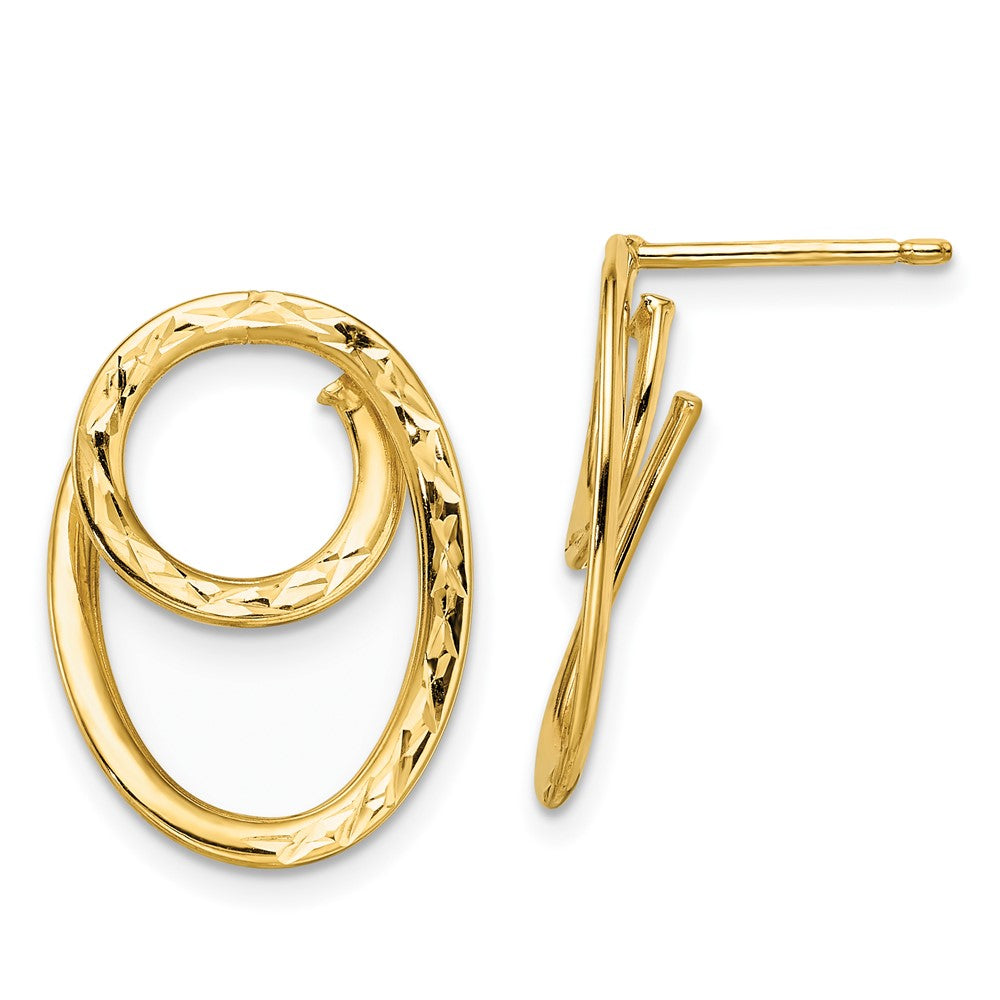 14K D/C Post Dangle Earrings