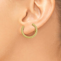 Load image into Gallery viewer, 14K D/C Half Circle Post w/ OM Back Climber Earring
