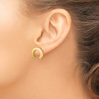 Load image into Gallery viewer, 14K Polished Half Circle Post Earrings
