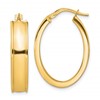 14K Polished Oval Hoop Earrings