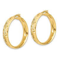 Load image into Gallery viewer, 14K Polished D/C Round Hoop Earrings
