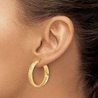 Load image into Gallery viewer, 14K Polished D/C Round Hoop Earrings
