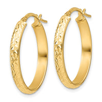 Load image into Gallery viewer, 14K Polished D/C Oval Hoop Earrings
