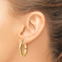 Load image into Gallery viewer, 14K Polished D/C Oval Hoop Earrings
