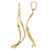 14K Polished Leverback Earrings