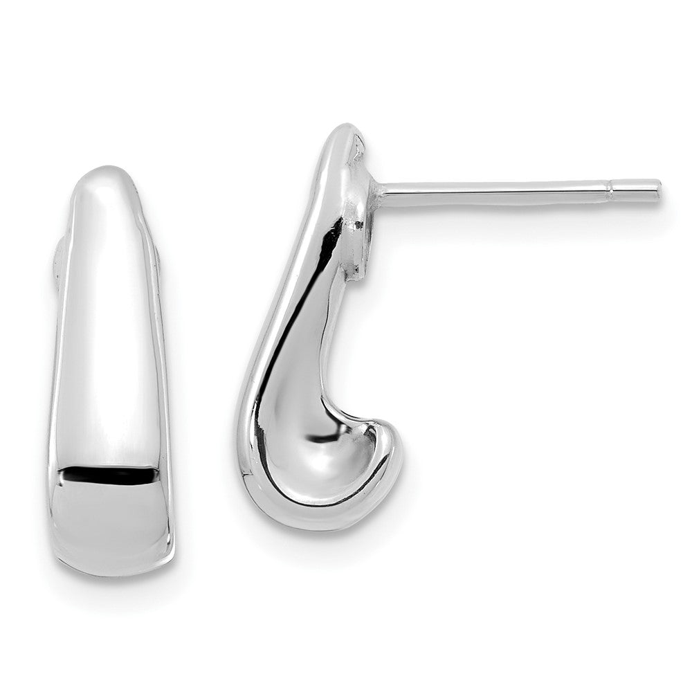 14k White Gold Polished Post Earrings