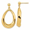 14k Polished Post Dangle Earrings