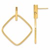 14K Polished Square Post Dangle Earrings