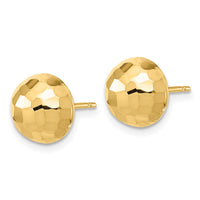 Load image into Gallery viewer, 14K Polished D/C 10mm Button Post Earrings
