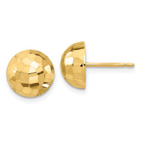 Load image into Gallery viewer, 14K Polished D/C 10mm Button Post Earrings
