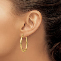 Load image into Gallery viewer, 14k Polished D/C Hoop Earrings
