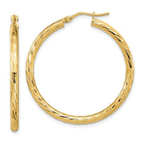 Load image into Gallery viewer, 14k Polished D/C Hoop Earrings
