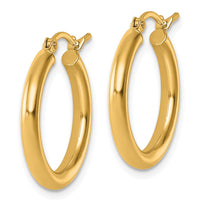 Load image into Gallery viewer, 14k Polished 2.5mm Lightweight Tube Hoop Earrings
