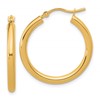 14k Polished 2.5mm Lightweight Tube Hoop Earrings